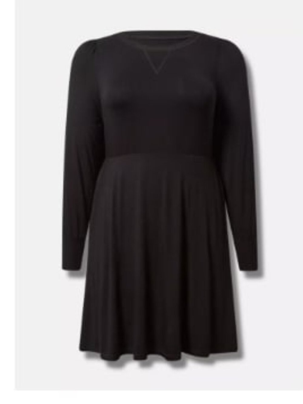 Torrid Mini Super Soft Puff Sleeve Skater Dress — Size 2 (Black)